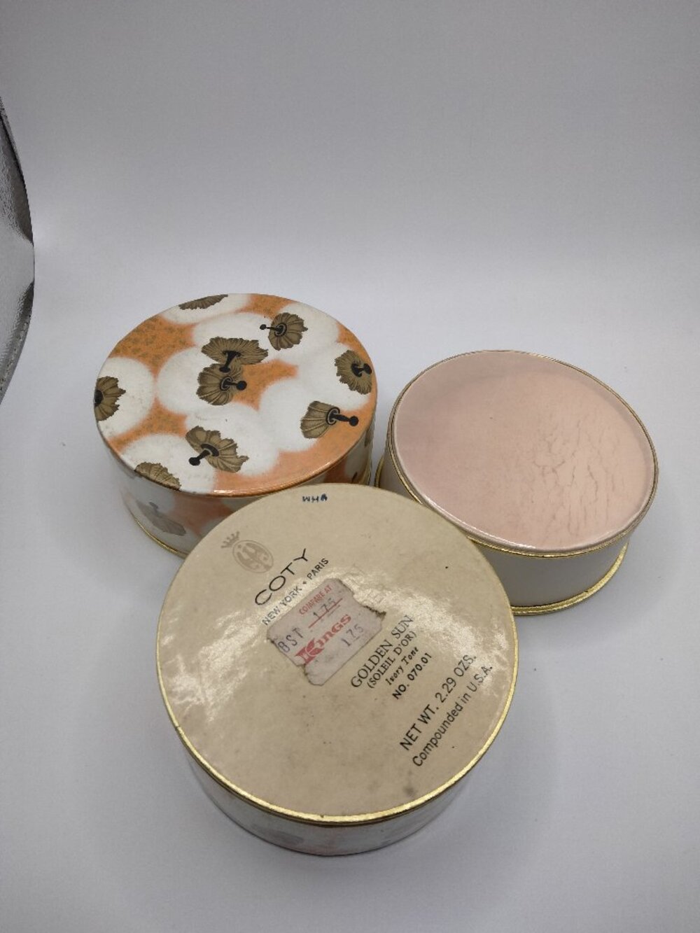 Vintage Coty Airspun Face Powder Golden Sun Ivory Tone Inner Seal Intact NOS ea
